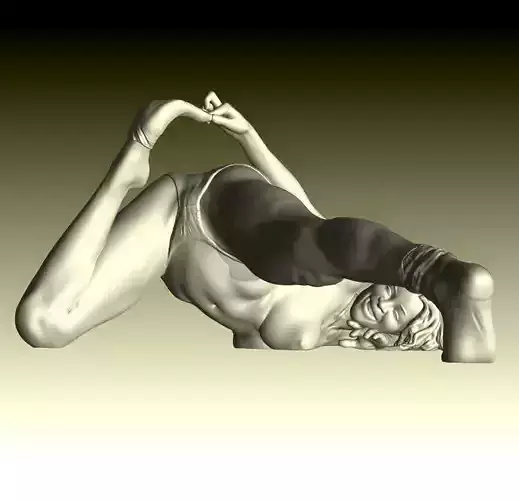 Luna nude female figurine ready for 3D printing 3D print model