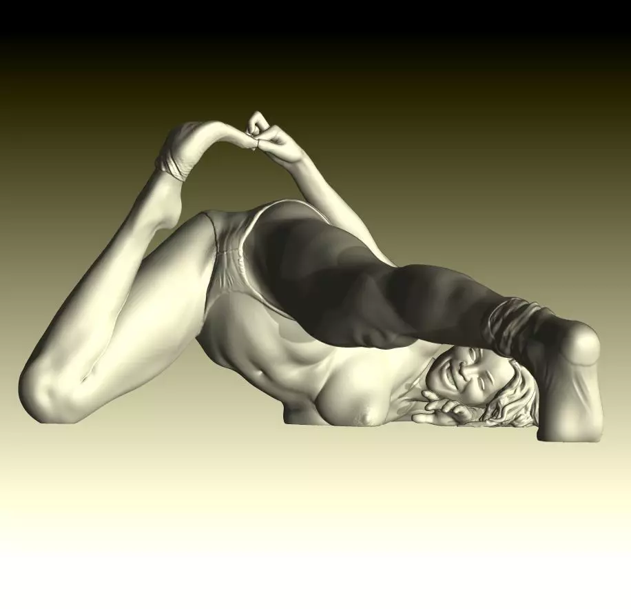 Luna nude female figurine ready for 3D printing 3D print model_0