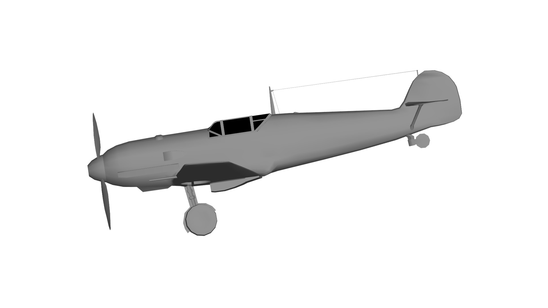 Messerschmitt Bf 109 3D model_2