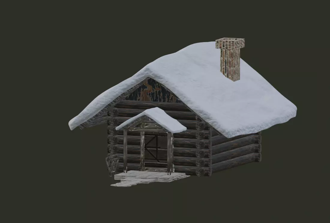 House Winter 3D print model_0