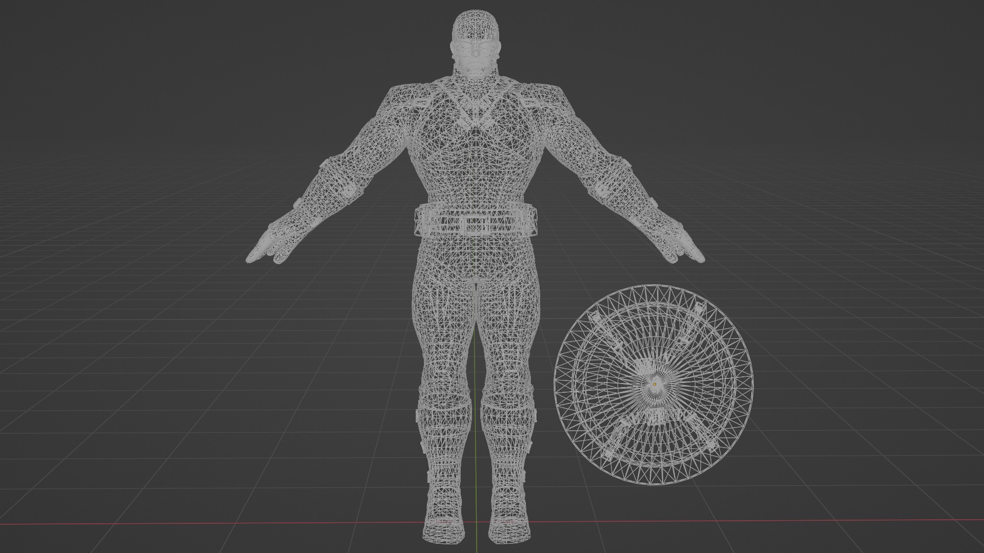 Captain America Low-poly 3D model_6