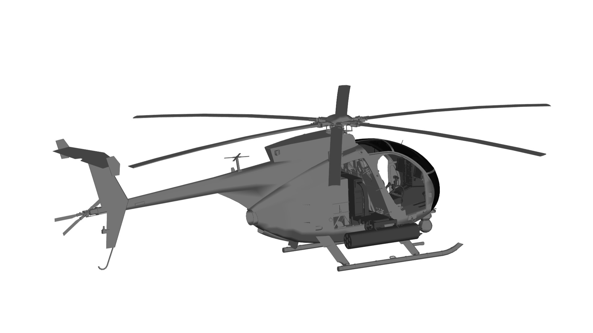 MD Helicopters MH-6 Little Bird 3D model_2