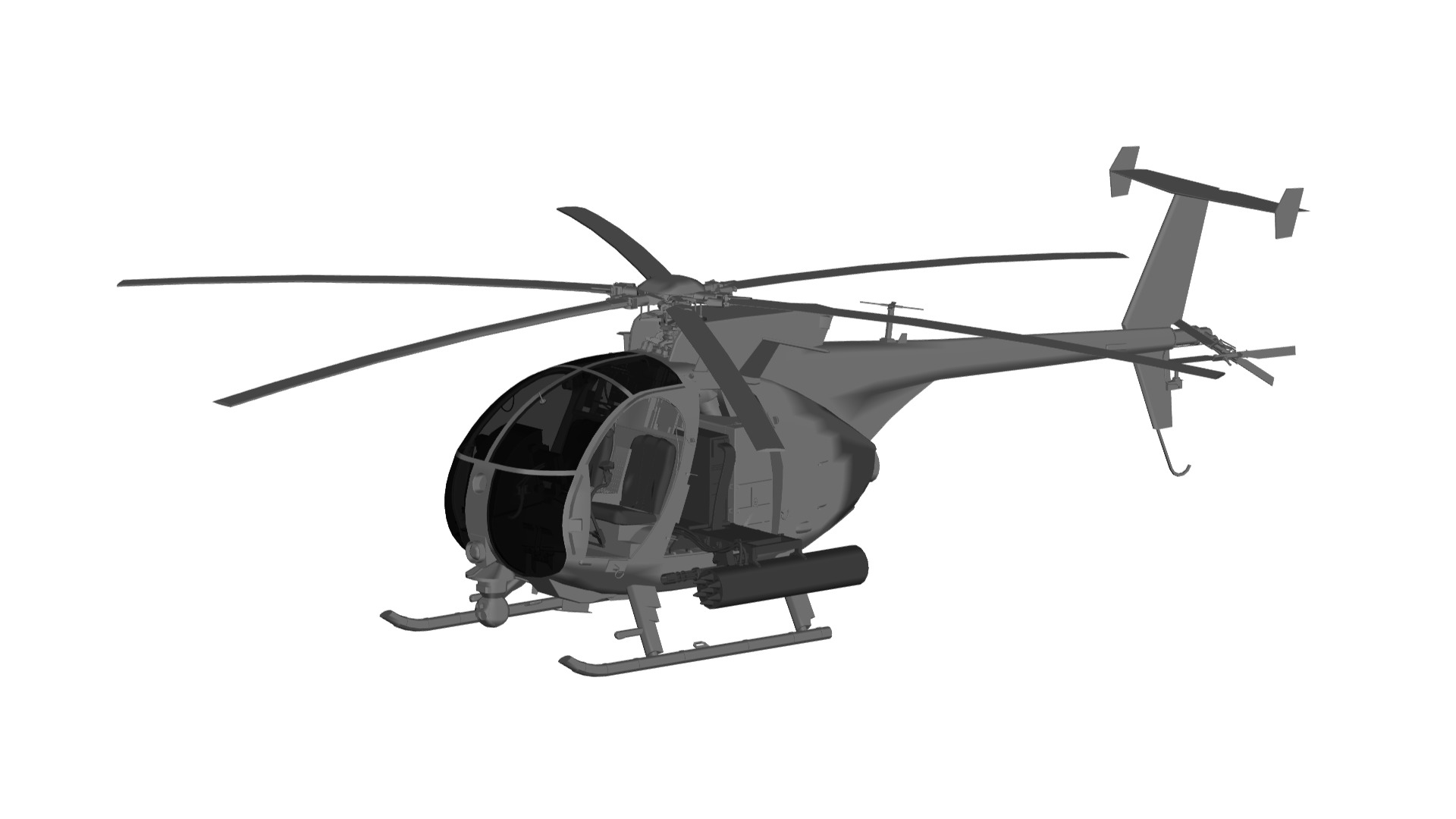 MD Helicopters MH-6 Little Bird 3D model_1