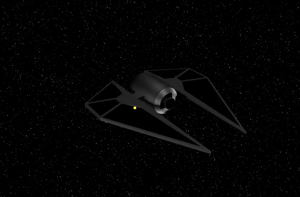 tie fighter striker Low-poly 3D model_0