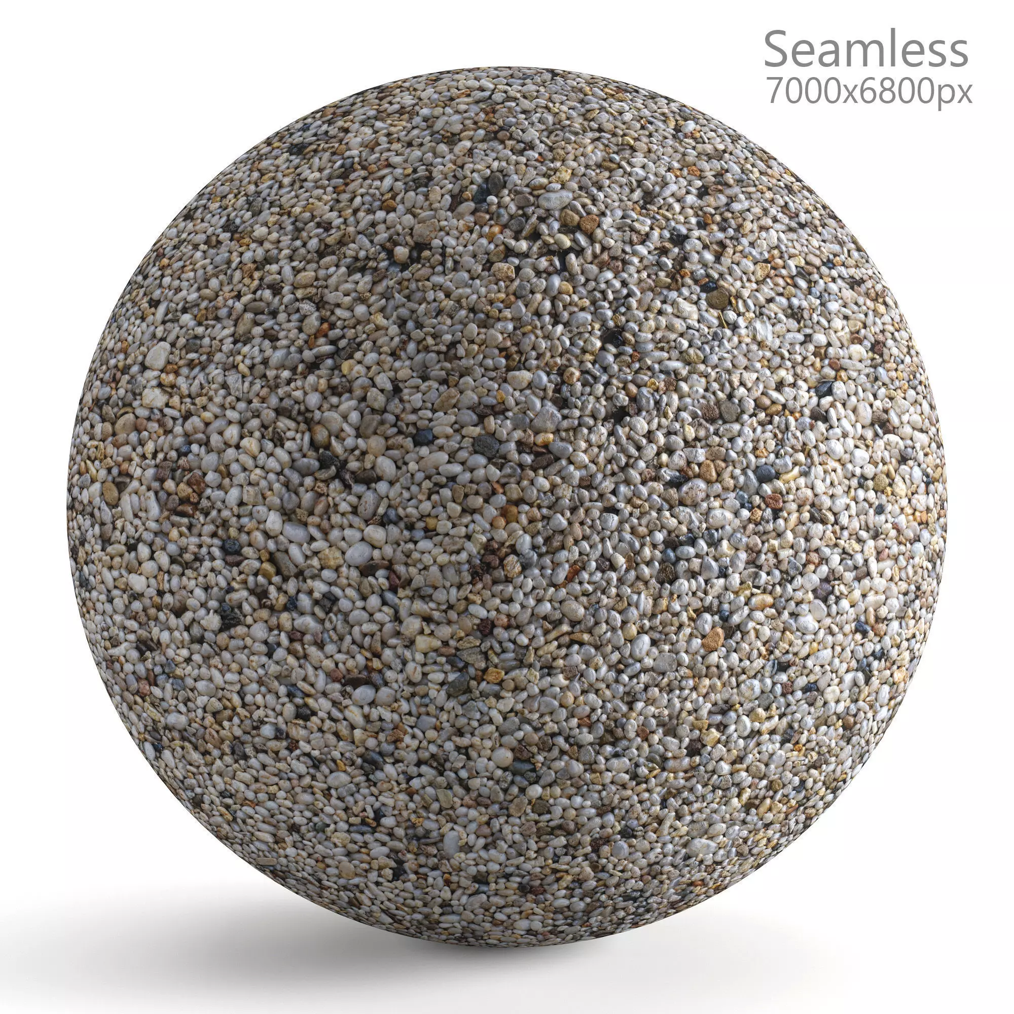 Seamless pebble material 7k Texture_0