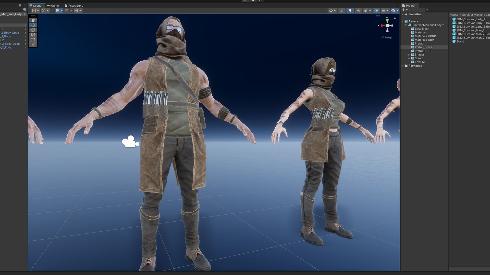 Survivor Man and lady 2 Low-poly 3D model_19