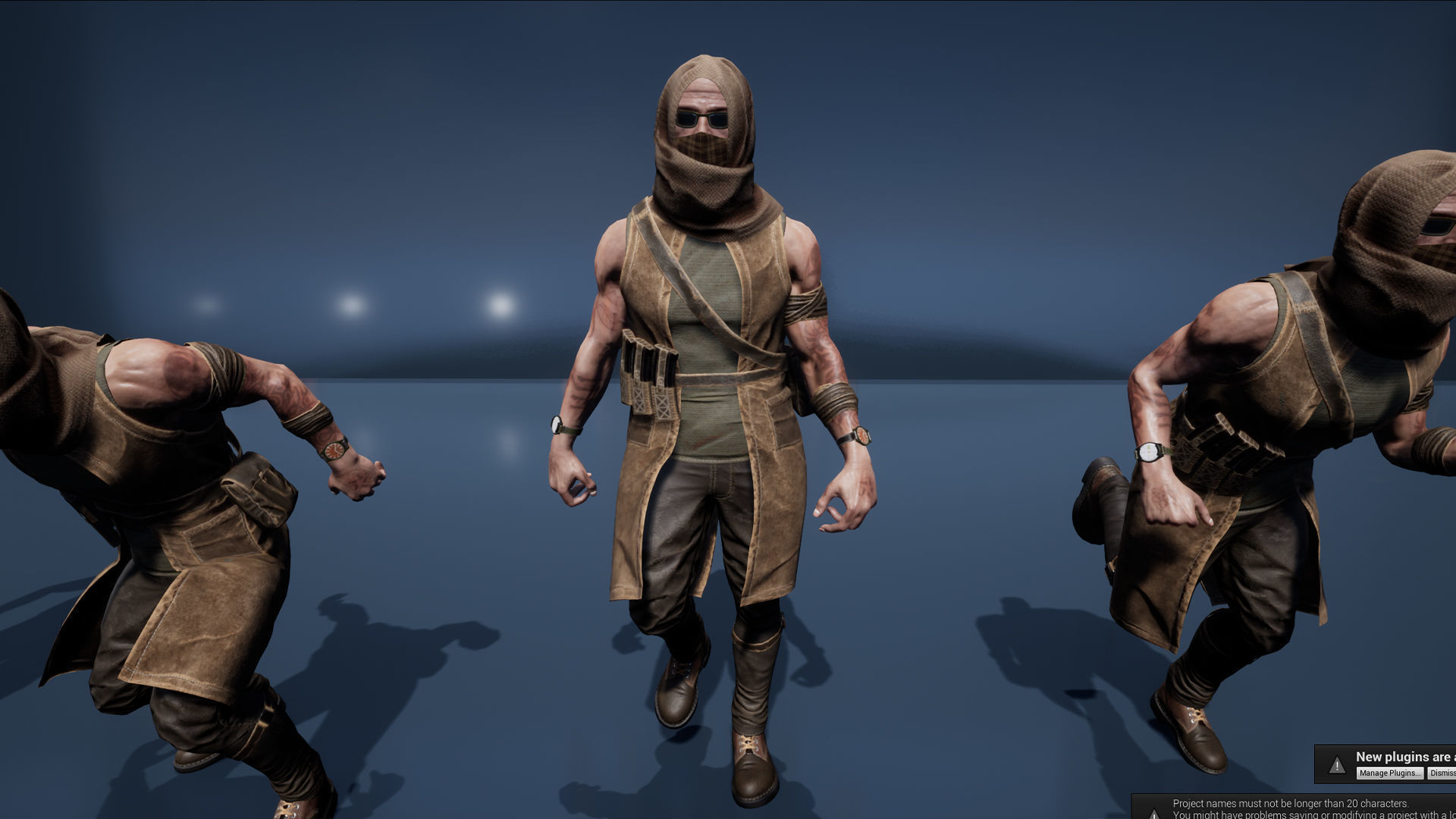 Survivor Man and lady 2 Low-poly 3D model_26
