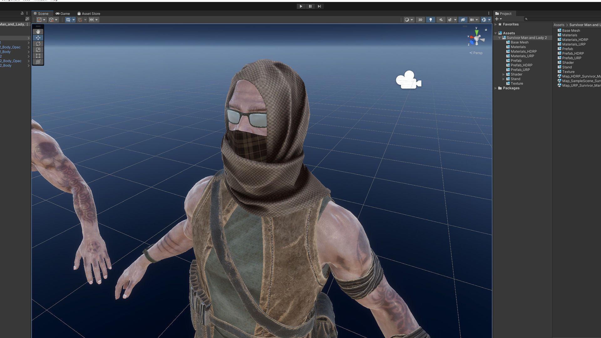 Survivor Man and lady 2 Low-poly 3D model_22