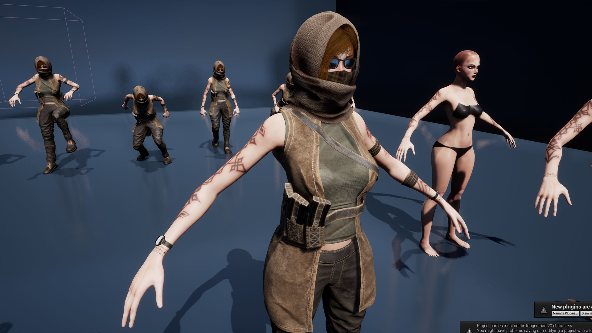 Survivor Man and lady 2 Low-poly 3D model_32