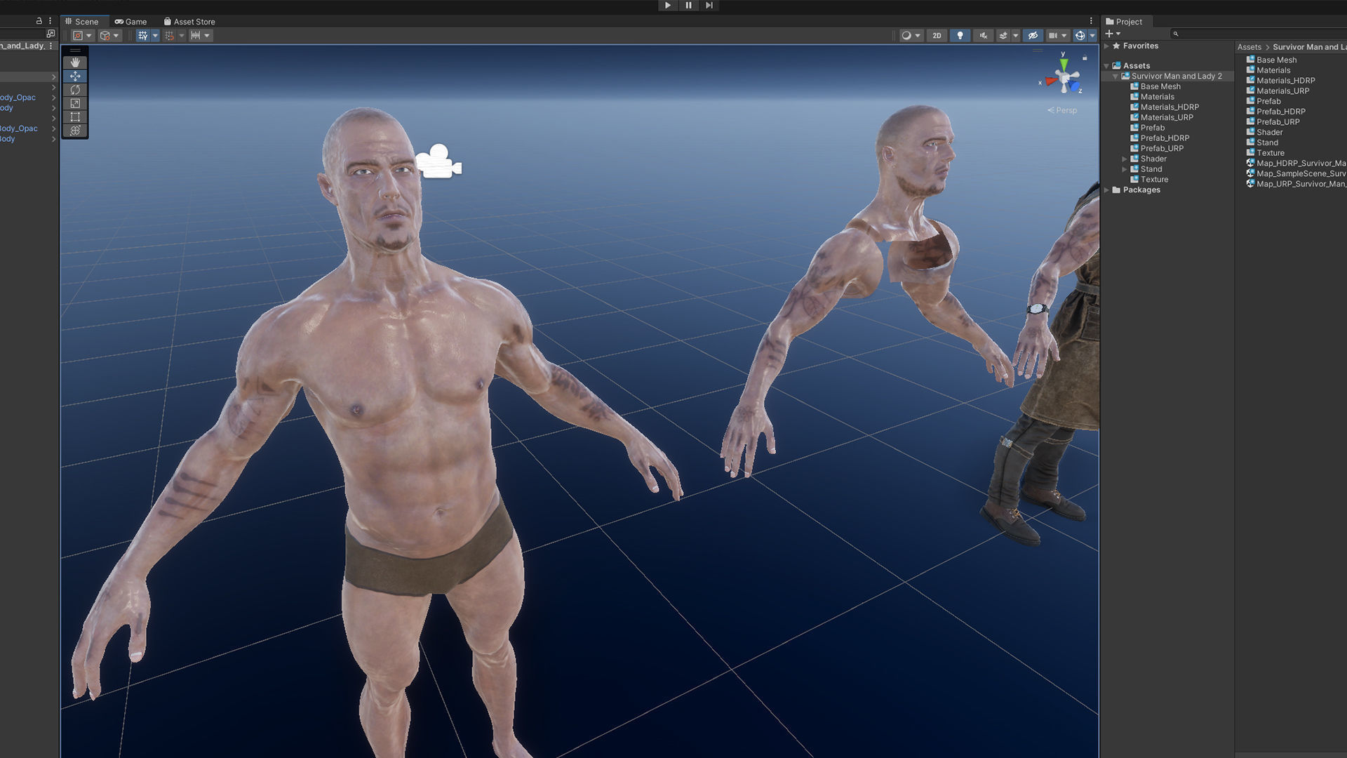 Survivor Man and lady 2 Low-poly 3D model_18