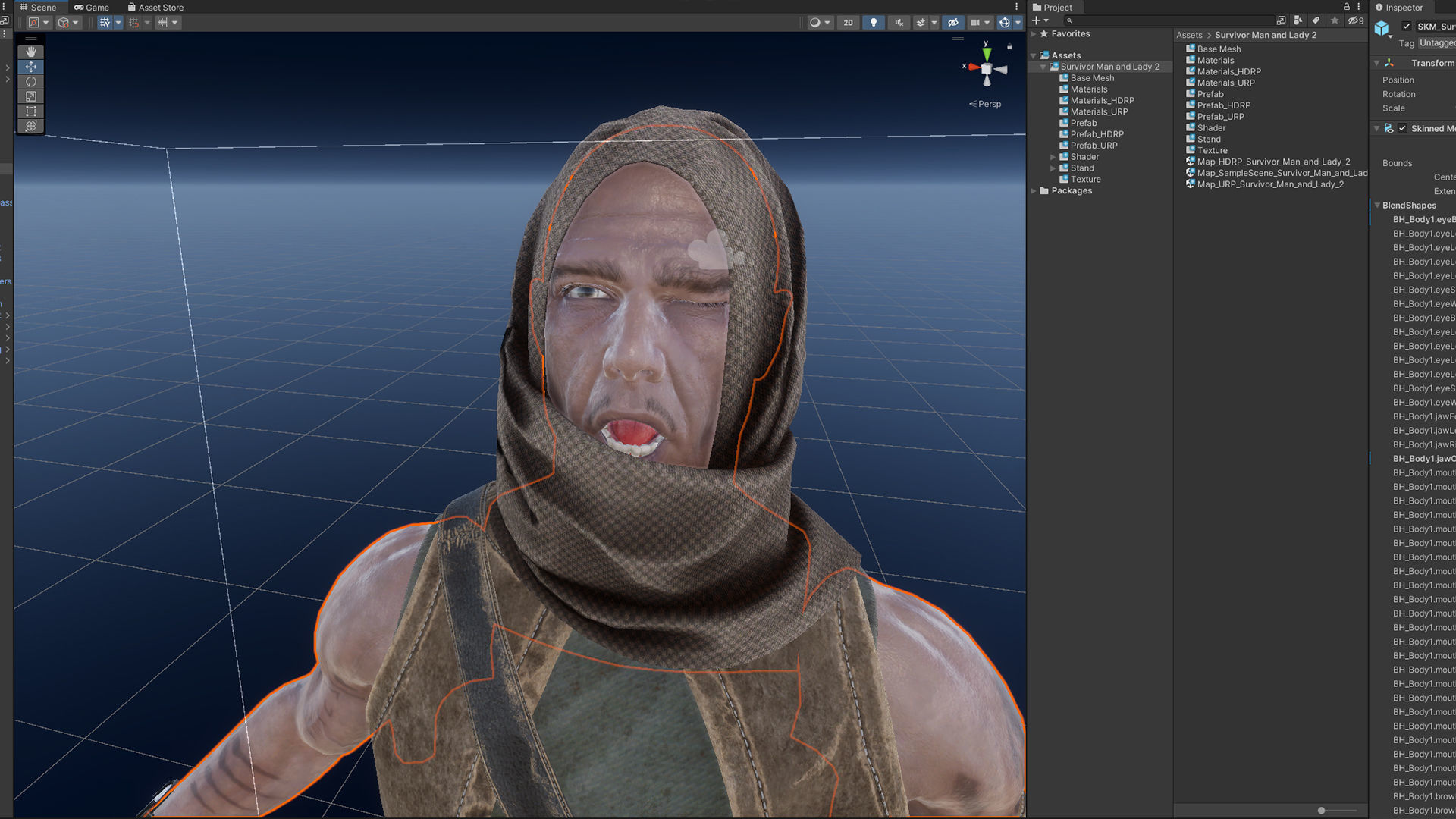 Survivor Man and lady 2 Low-poly 3D model_20