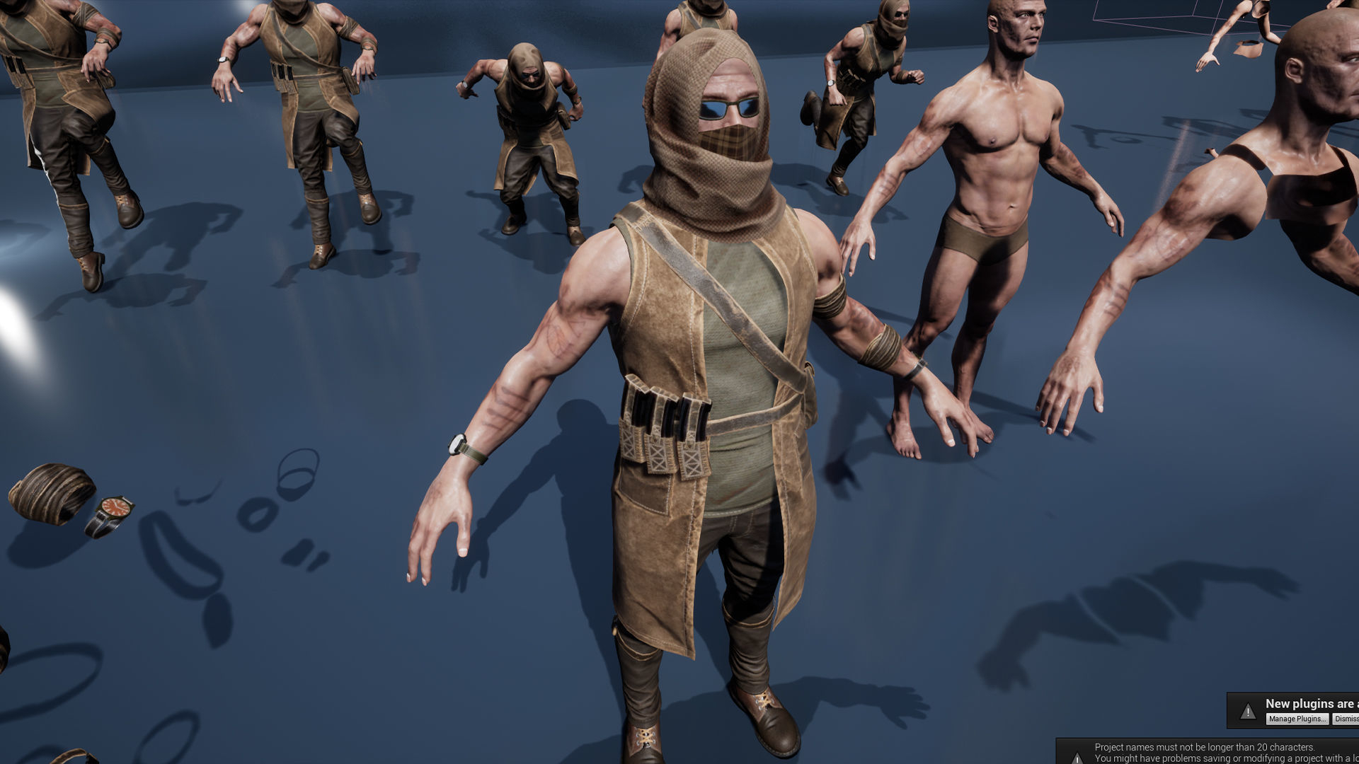 Survivor Man and lady 2 Low-poly 3D model_27