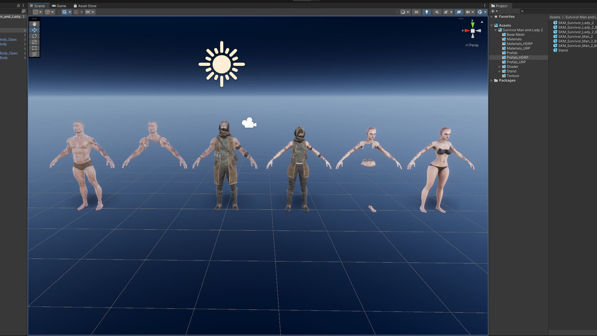 Survivor Man and lady 2 Low-poly 3D model_21