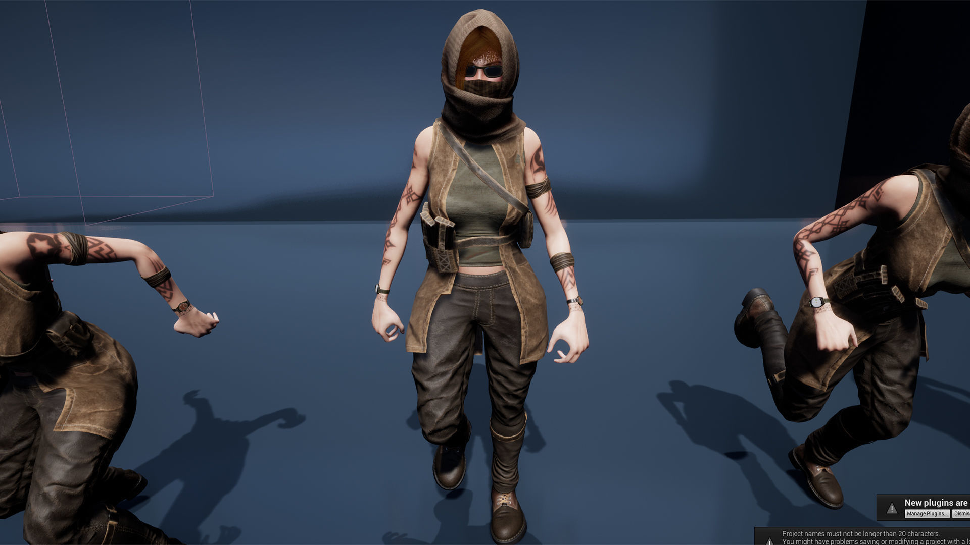 Survivor Man and lady 2 Low-poly 3D model_30
