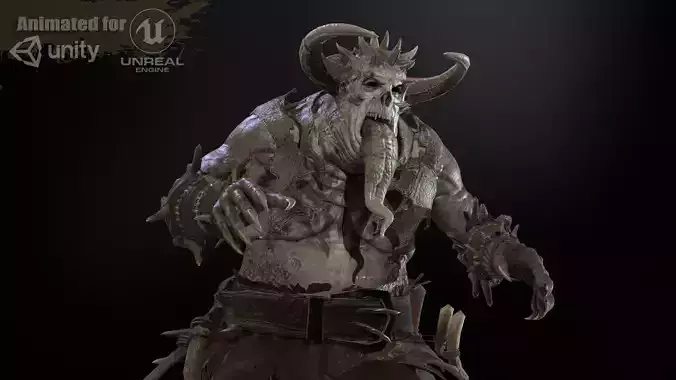 DemonN Low-poly 3D model