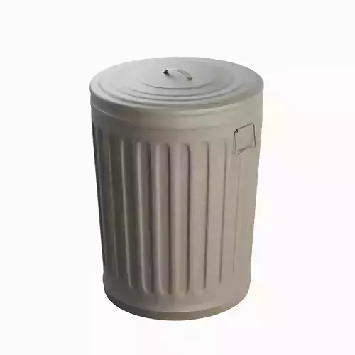 Steel Trash Can 01