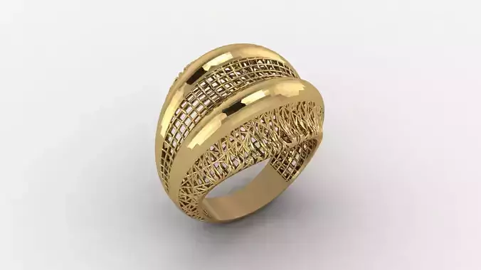 Fusion Rings For Women Ring STL Printable 3D Model Plain