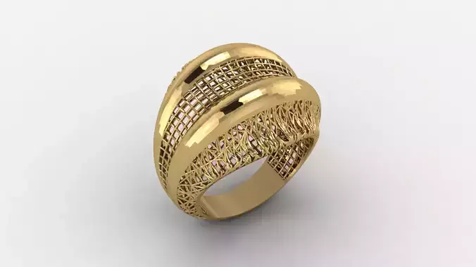 Fusion Rings For Women Ring STL Printable 3D Model Plain