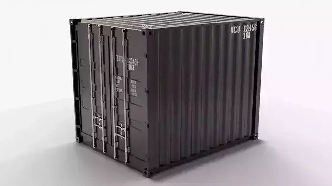 10Ft Cargo Container - Black - Clean