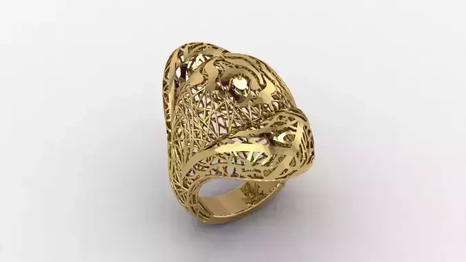 Fusion Rings For Women Ring STL Printable 3D Model Plain