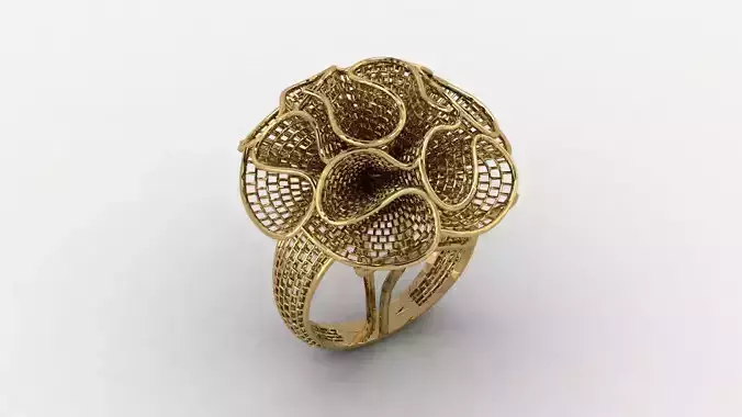 Fusion Rings For Women Ring STL Printable 3D Model Plain 