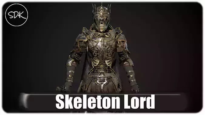 Skeleton Lord Low-poly 3D model