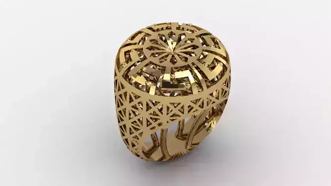 Fusion Rings For Women Ring STL Printable 3D Model Plain