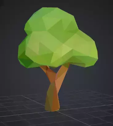 Low-Poly Stylized Tree
