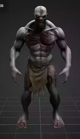 Terrifying Zombie 3D Model - High-Detail and Rigged