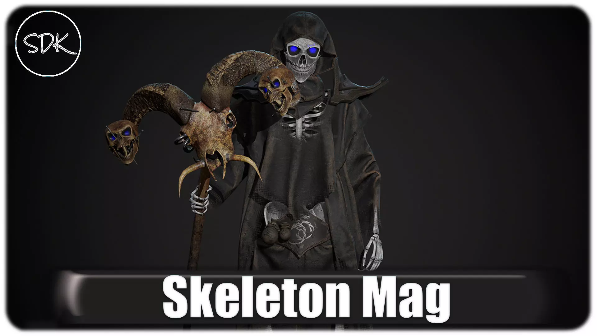 Skeleton Mag Low-poly 3D model_0