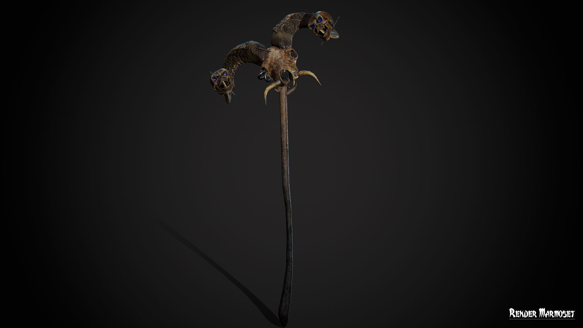 Skeleton Mag Low-poly 3D model_11