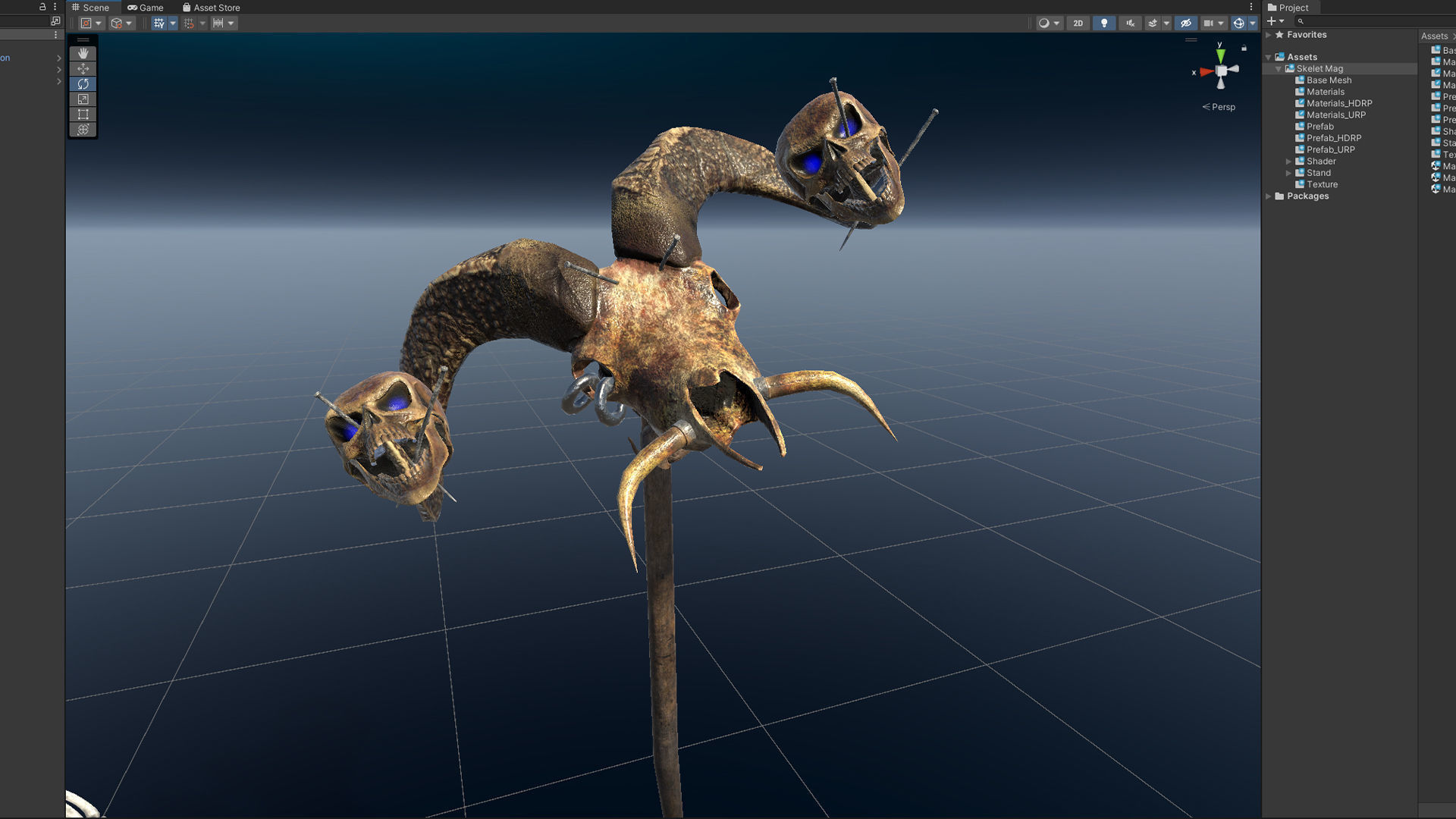 Skeleton Mag Low-poly 3D model_19