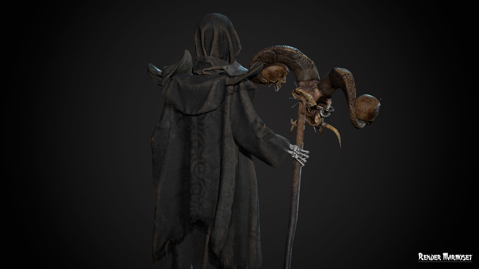 Skeleton Mag Low-poly 3D model_4