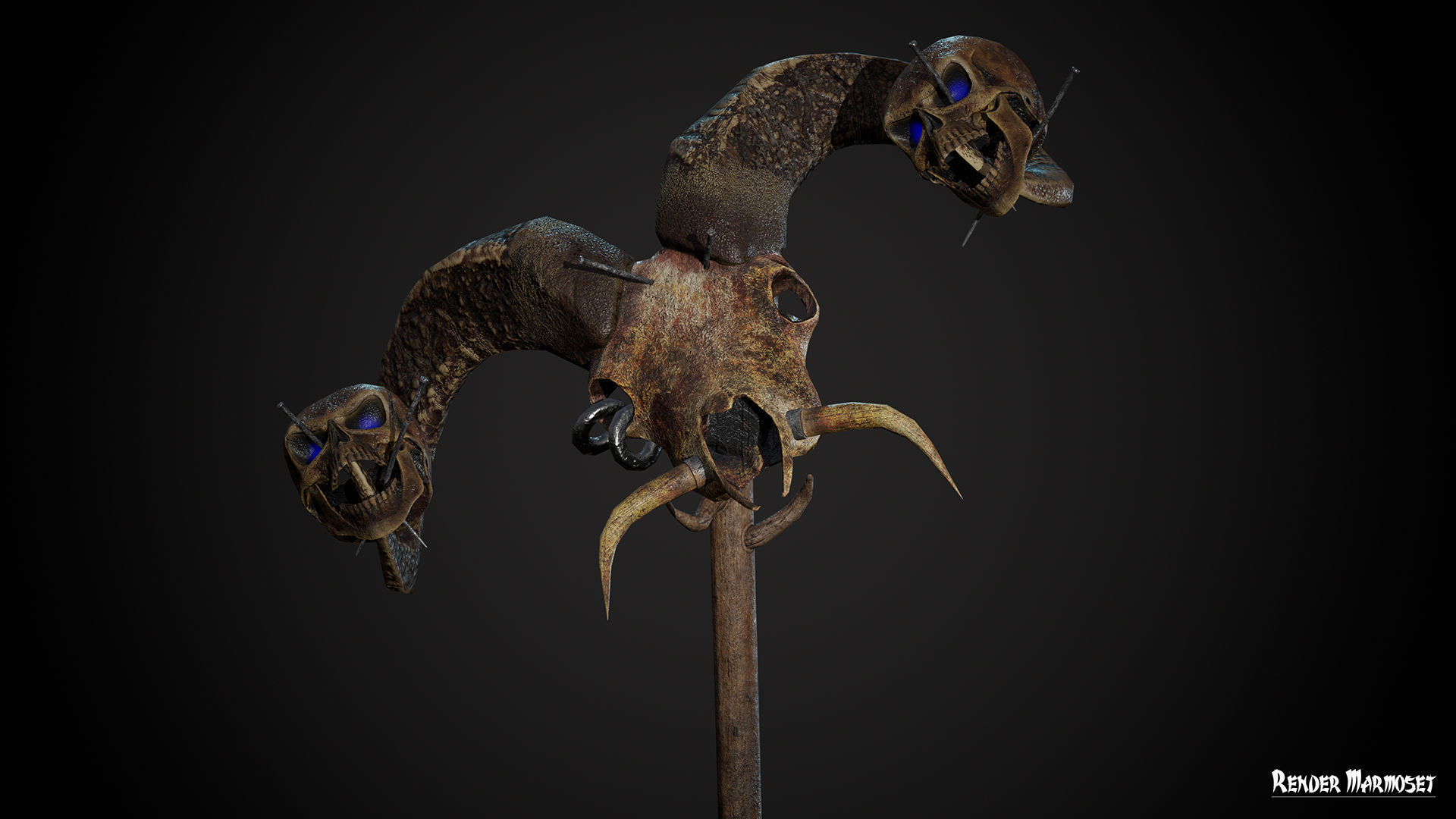 Skeleton Mag Low-poly 3D model_13