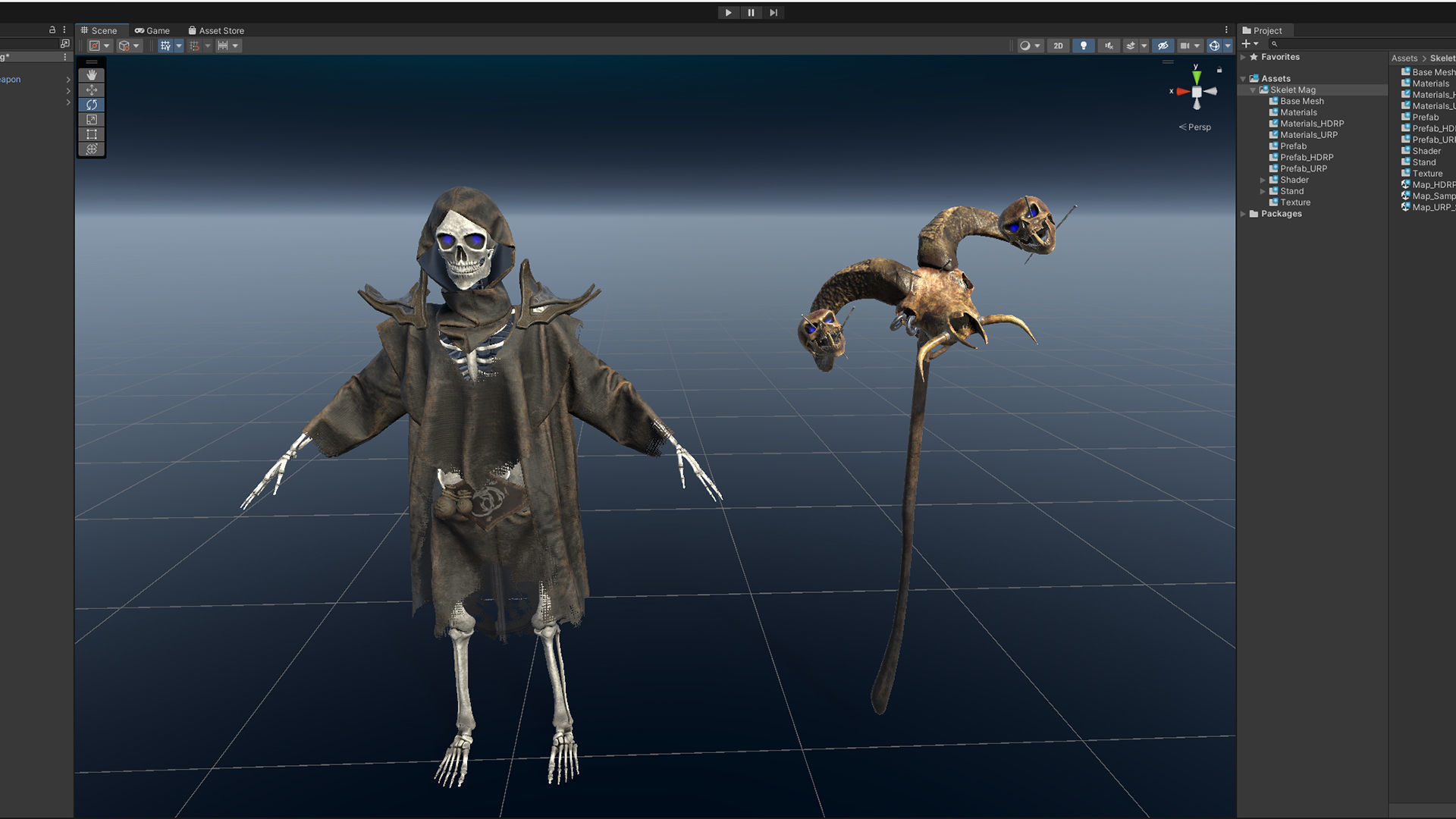Skeleton Mag Low-poly 3D model_15