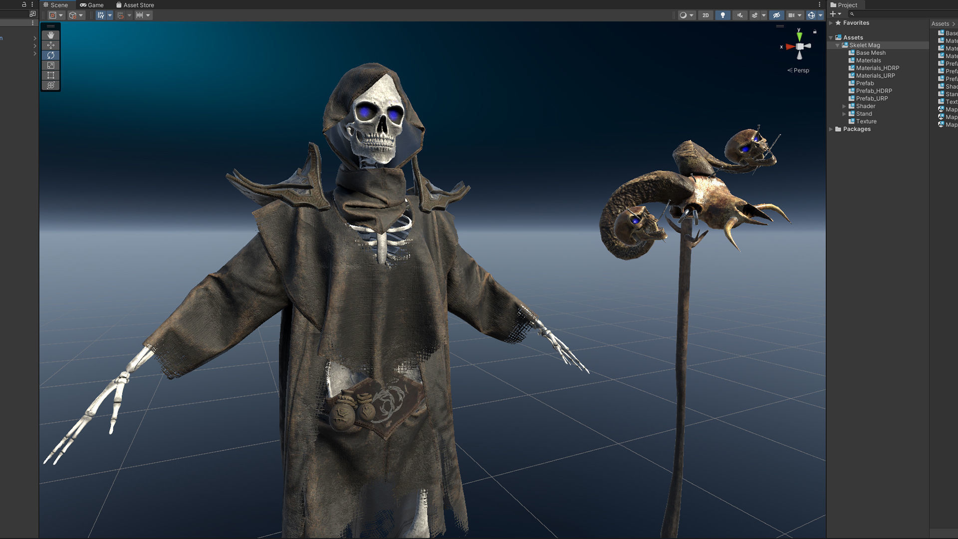 Skeleton Mag Low-poly 3D model_17