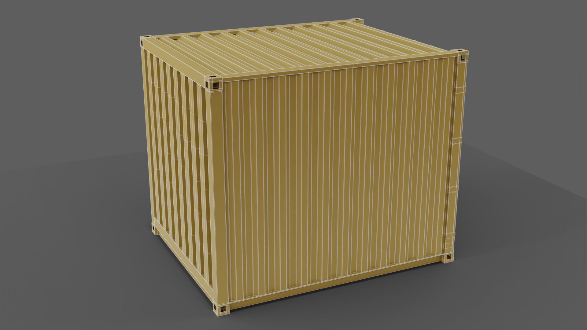 10Ft Cargo Container - Black - Rusted 3D model_13