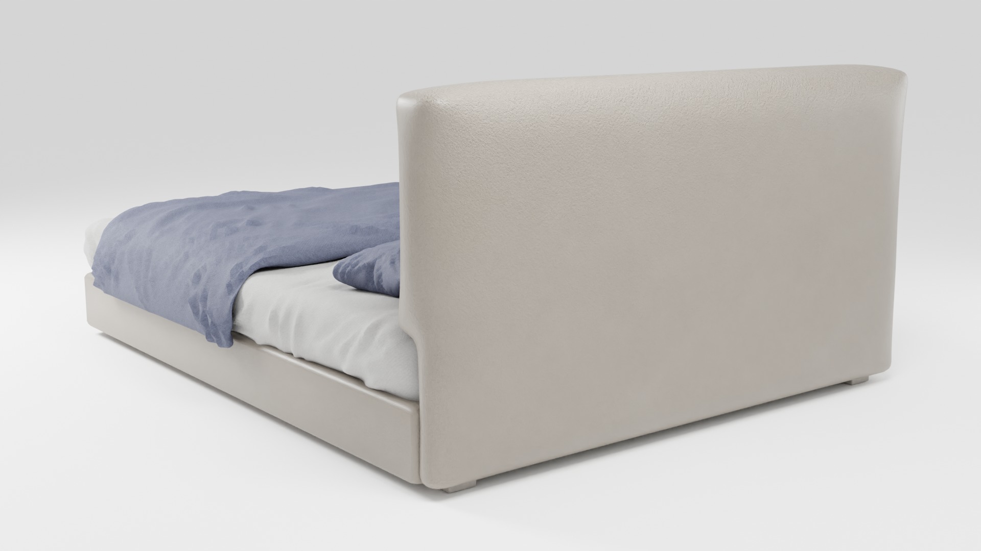 Comfortable bed in a modern style 3D model_3