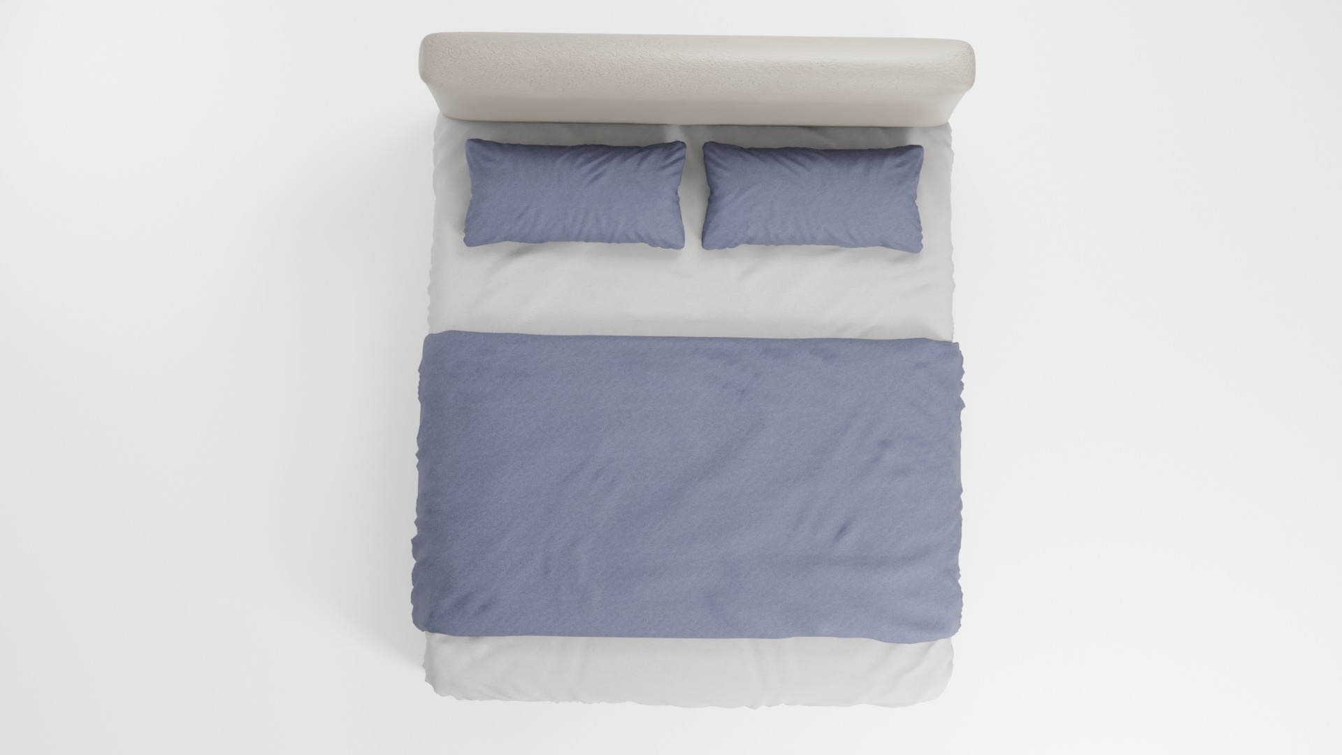 Comfortable bed in a modern style 3D model_5