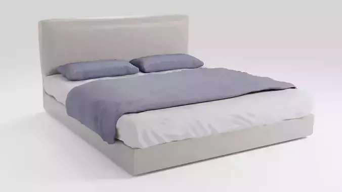 Comfortable bed in a modern style