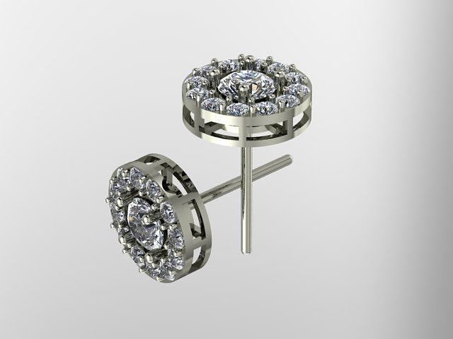 light diamond earrings 3D print model