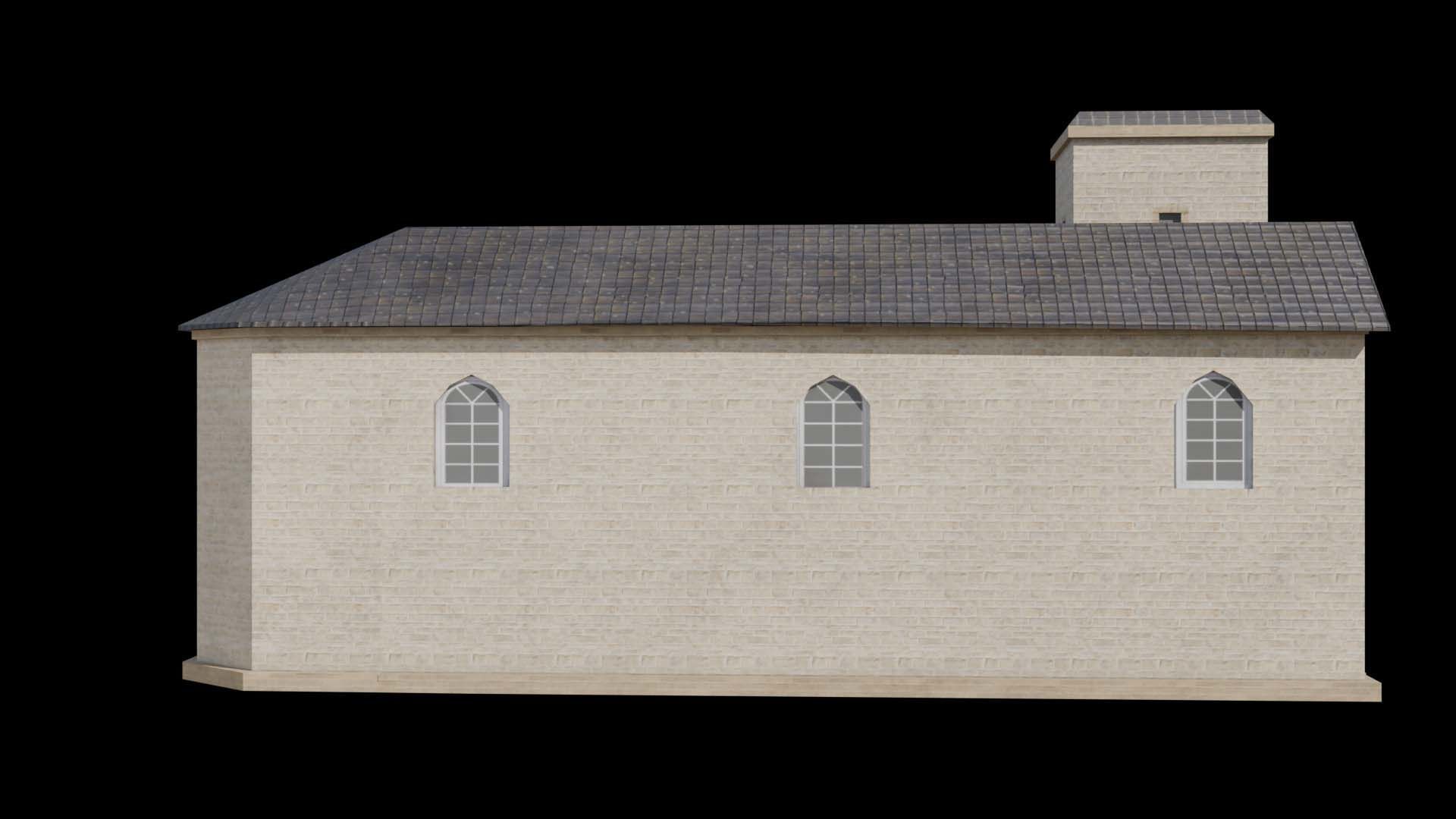 Suburban building 1 Low-poly 3D model_5