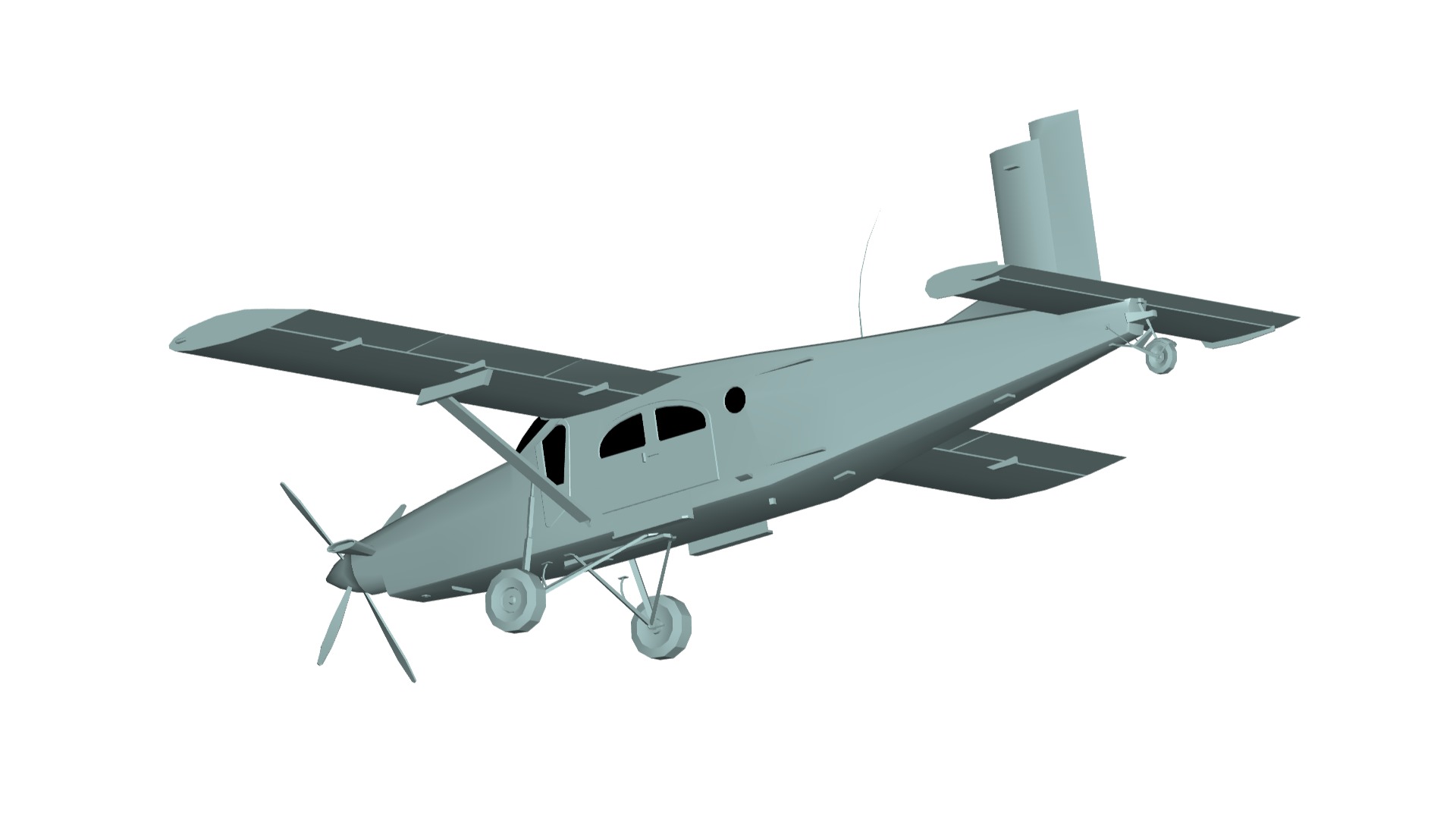 Pilatus PC-6 Porter 3D model_2