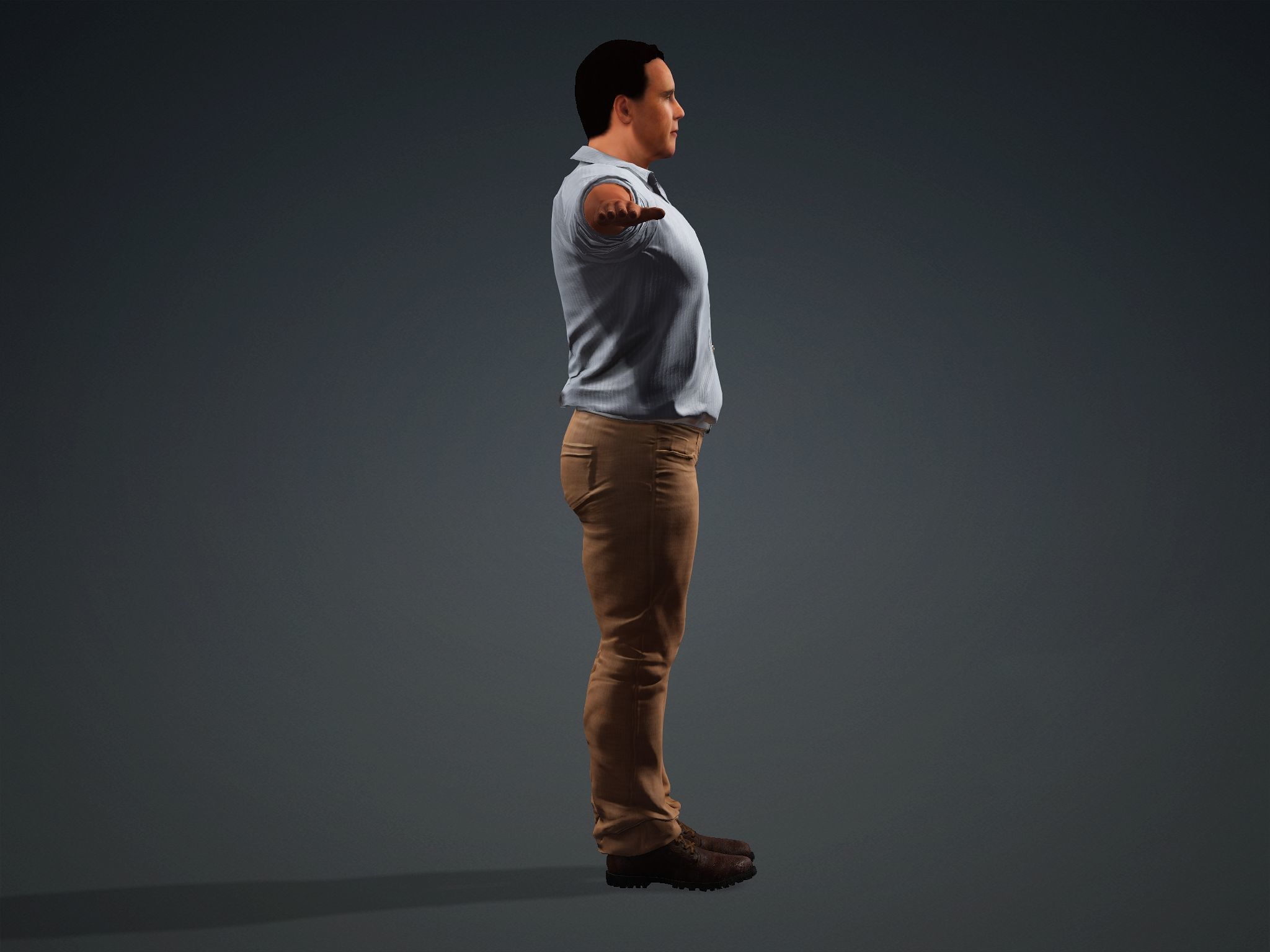 Arnold Schwarzenegger Low-poly 3D model_4