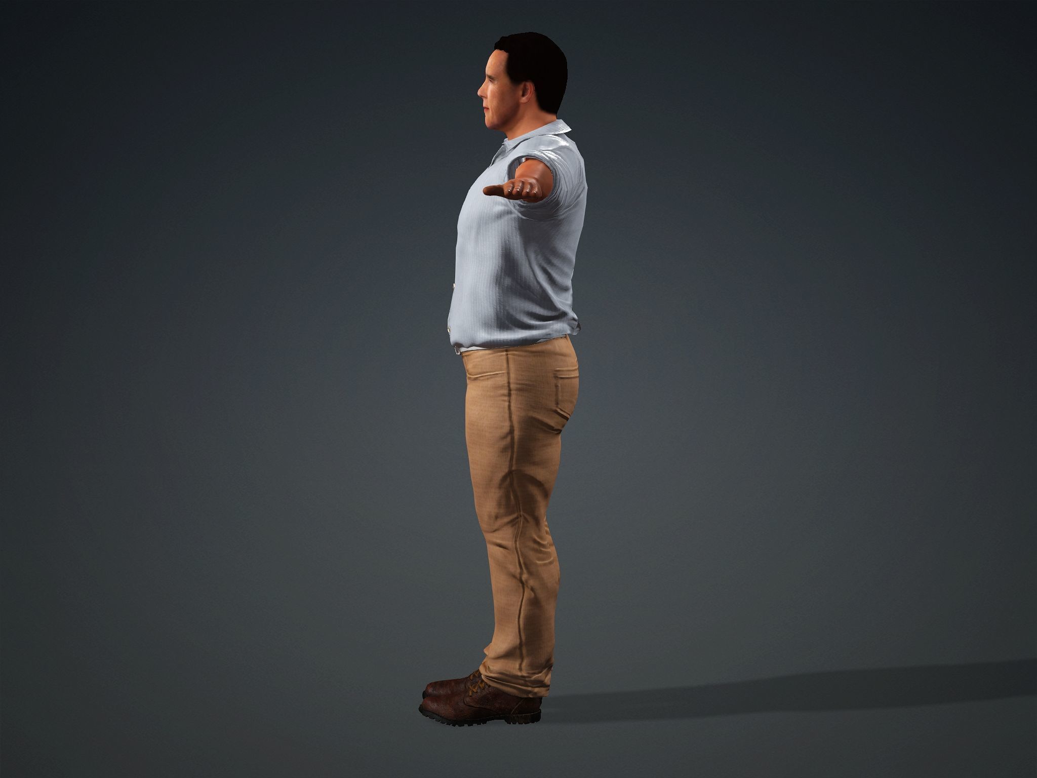 Arnold Schwarzenegger Low-poly 3D model_8