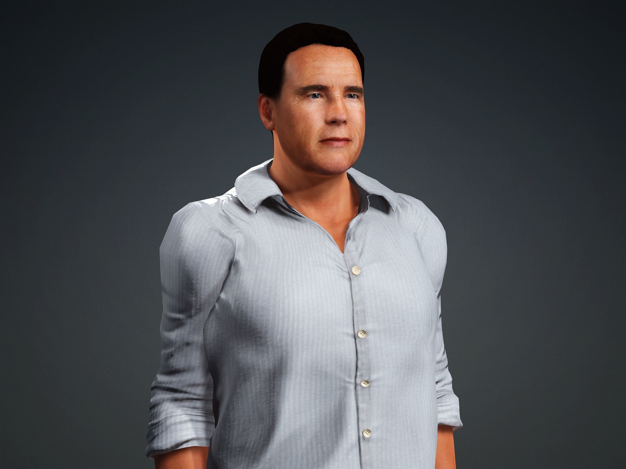 Arnold Schwarzenegger Low-poly 3D model_12