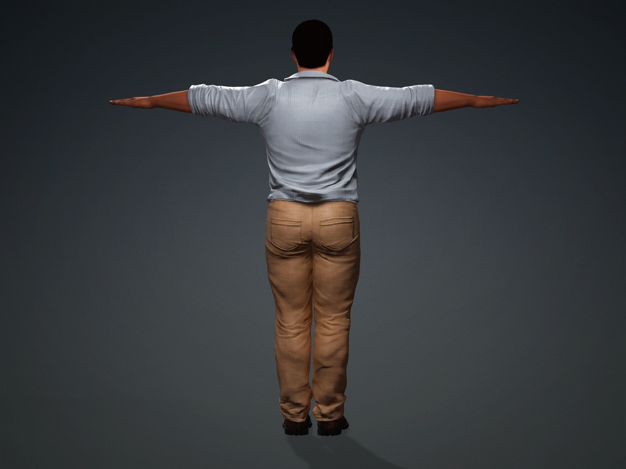 Arnold Schwarzenegger Low-poly 3D model_6