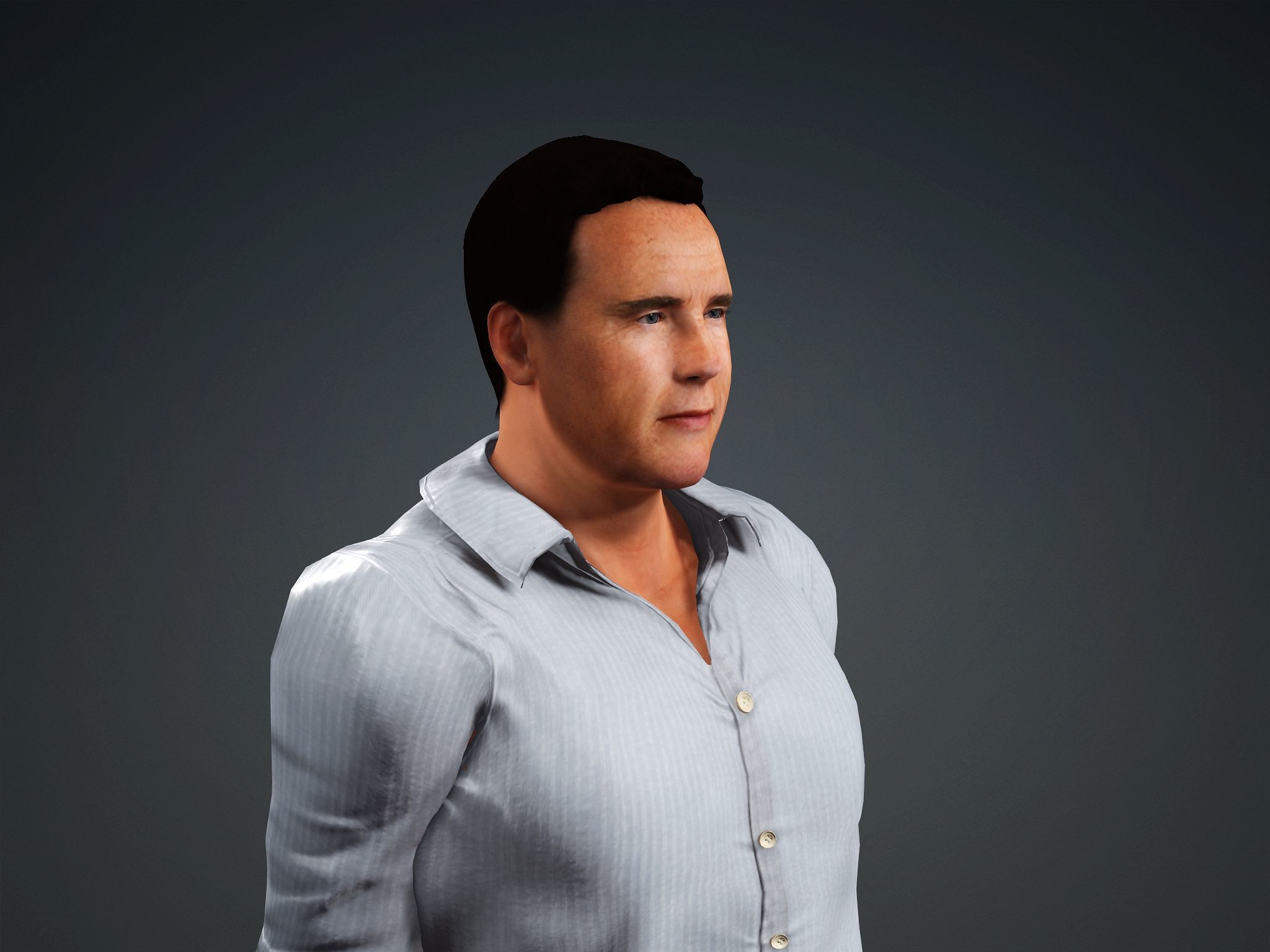 Arnold Schwarzenegger Low-poly 3D model_10