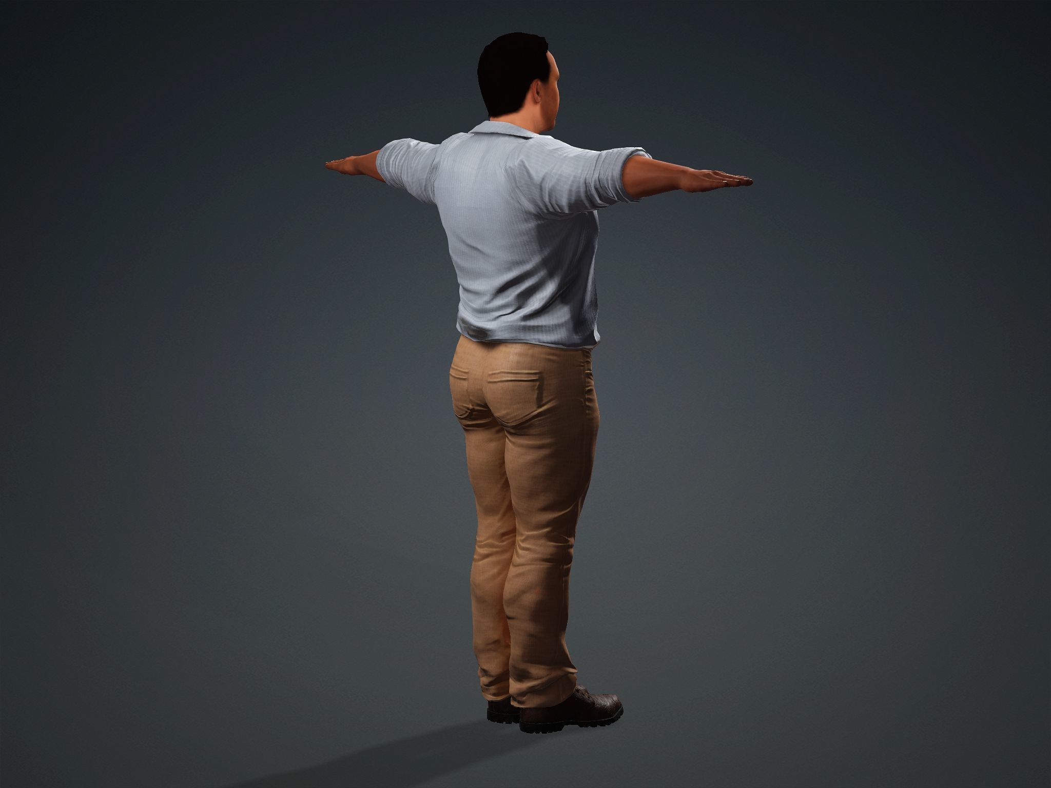 Arnold Schwarzenegger Low-poly 3D model_5