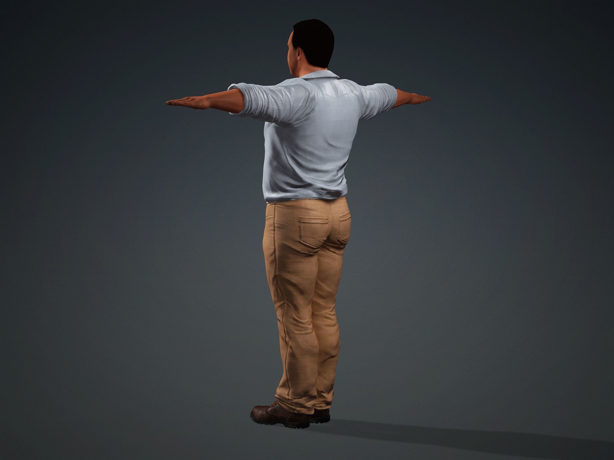 Arnold Schwarzenegger Low-poly 3D model_7